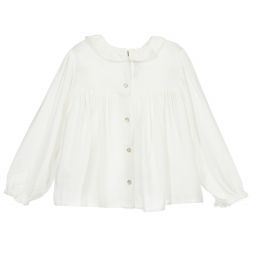 Tartine et Chocolat-Блузка из вискозы цвета слоновой кости | Childrensalon Outlet