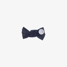 Tartine et Chocolat-Navy Blue Bow Hair Clip (7cm) | Childrensalon Outlet