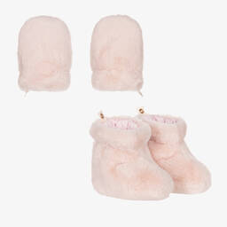 Tartine et Chocolat-Розовый двусторонний зимний комбинезон | Childrensalon Outlet