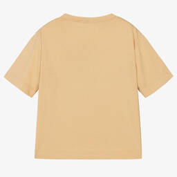 The Animals Observatory-Beige Cotton Oversized Otter T-Shirt | Childrensalon Outlet