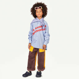 The Animals Observatory-Голубая рубашка из тенсела | Childrensalon Outlet