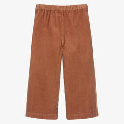 The Animals Observatory-بنطلون بأرجل واسعة قطن كوردروي لون بني | Childrensalon Outlet