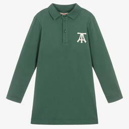 The Animals Observatory-فستان قطن جيرسي لون أخضر | Childrensalon Outlet