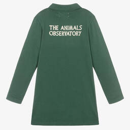 The Animals Observatory-فستان قطن جيرسي لون أخضر | Childrensalon Outlet