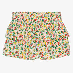 The Animals Observatory-تنورة قطن لون عاجي بطبعة ورود | Childrensalon Outlet