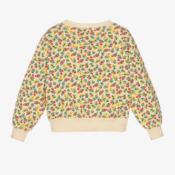 The Animals Observatory-سويتشيرت قطن لون عاجي بطبعة ورود للبنات | Childrensalon Outlet