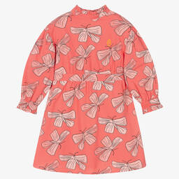 The Animals Observatory-فستان قطن وكتان لون زهري | Childrensalon Outlet