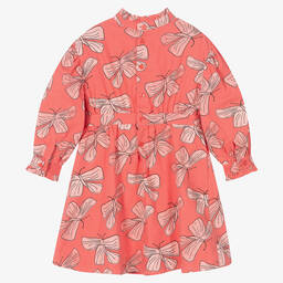 The Animals Observatory-فستان قطن وكتان لون زهري | Childrensalon Outlet