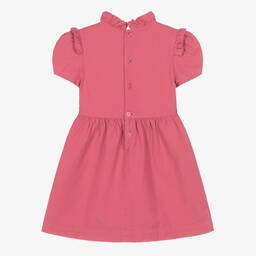 The Animals Observatory-Розовое платье из хлопка и льна | Childrensalon Outlet