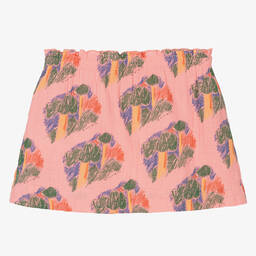 The Animals Observatory-Girls Pink Cotton Trees Skirt | Childrensalon Outlet