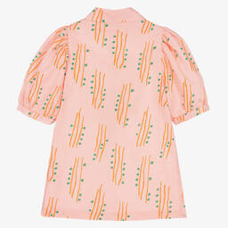 The Animals Observatory-فستان قطن وكتان لون زهري | Childrensalon Outlet