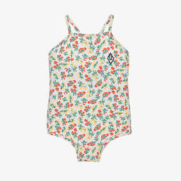 The Animals Observatory-Белый купальник в цветочек (UPF50+) | Childrensalon Outlet