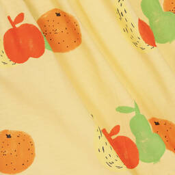 The Animals Observatory-Girls Yellow Cotton Fruit Dress | Childrensalon Outlet