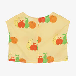 The Animals Observatory-Желтый хлопковый топ с фруктами | Childrensalon Outlet
