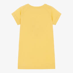 The Animals Observatory-فستان تيشيرت قطن لون أصفر | Childrensalon Outlet
