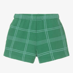 The Animals Observatory-شورت قطن جيرسي كاروهات لون أخضر | Childrensalon Outlet