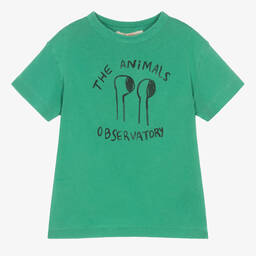 The Animals Observatory-تيشيرت قطن لون أخضر | Childrensalon Outlet