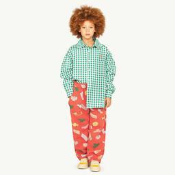 The Animals Observatory-Red Cotton Jersey Car Trousers | Childrensalon Outlet