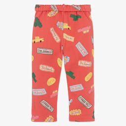 The Animals Observatory-Red Cotton Jersey Car Trousers | Childrensalon Outlet
