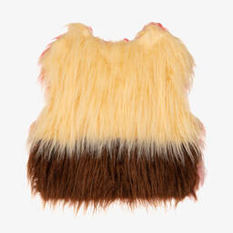 The Animals Observatory-Кремово-красная безрукавка из искусственного меха | Childrensalon Outlet