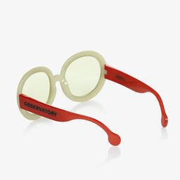 The Animals Observatory-نظارات شمسية لون عاجي وأحمر | Childrensalon Outlet
