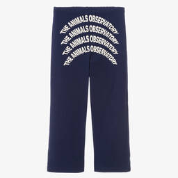 The Animals Observatory-بنطلون قطن جيرسي لون أزرق غامق تينز | Childrensalon Outlet