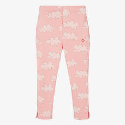 The Animals Observatory-Розовые хлопковые брюки с облаками | Childrensalon Outlet