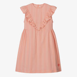 The Animals Observatory-Teen Girls Pink Cotton Frill Dress | Childrensalon Outlet