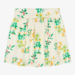 The Animals Observatory-Teen Girls White Cotton Floral Skirt | Childrensalon Outlet