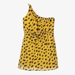 The Animals Observatory-فستان تينز بناتي قطن لون أصفر وأسود | Childrensalon Outlet