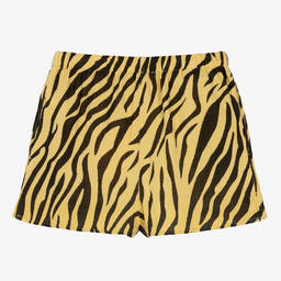 The Animals Observatory-Желто-черные шорты с принтом под зебру | Childrensalon Outlet
