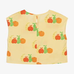 The Animals Observatory-Teen Girls Yellow Cotton Fruit Top | Childrensalon Outlet