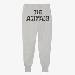 The Animals Observatory-Teen Grey Marl Cotton Logo Joggers | Childrensalon Outlet