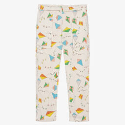 The Animals Observatory-Teen Ivory Cotton Jersey Kite Trousers | Childrensalon Outlet