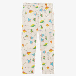 The Animals Observatory-Teen Ivory Cotton Jersey Kite Trousers | Childrensalon Outlet