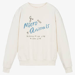 The Animals Observatory-سويتشيرت تينز قطن لون عاجي | Childrensalon Outlet