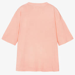 The Animals Observatory-Teen Pink Cotton Oversized T-Shirt | Childrensalon Outlet