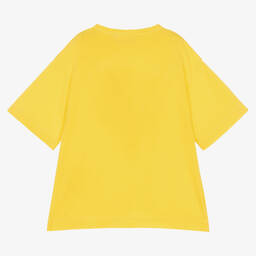 The Animals Observatory-Желтая хлопковая футболка oversize | Childrensalon Outlet