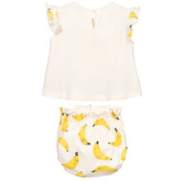The Bonniemob-Baby Girls Banana Shorts Set | Childrensalon Outlet