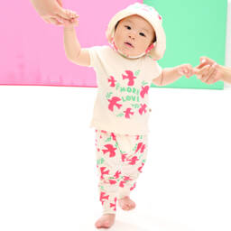 The Bonniemob-Топ и штанишки из хлопка с голубями | Childrensalon Outlet