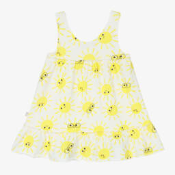 The Bonniemob-فستان قطن عضوي جيرسي لون عاجي للمولودات | Childrensalon Outlet