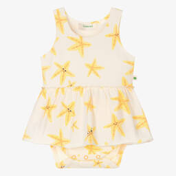The Bonniemob-Baby Girls Organic Cotton Starfish Dress | Childrensalon Outlet