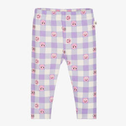 The Bonniemob-Фиолетовые хлопковые легинсы в клетку | Childrensalon Outlet
