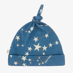 The Bonniemob-Blue Cotton Jersey Baby Hat | Childrensalon Outlet
