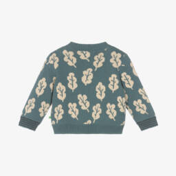 The Bonniemob-Boys Dark Green Leaf Cardigan | Childrensalon Outlet