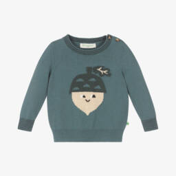 The Bonniemob-Boys Green Acorn Knit Jumper | Childrensalon Outlet