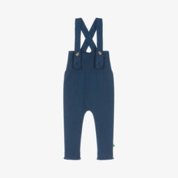 The Bonniemob-Boys Navy Wool Blend Dungarees | Childrensalon Outlet