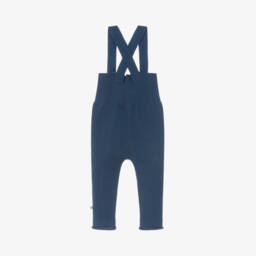 The Bonniemob-Boys Navy Wool Blend Dungarees | Childrensalon Outlet