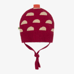 The Bonniemob-قبعة مزيج قطن وكشمير محبوك لون أحمر للأطفال | Childrensalon Outlet