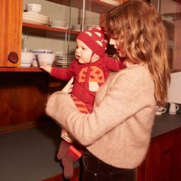 The Bonniemob-Boys Red Striped Knit Leggings | Childrensalon Outlet